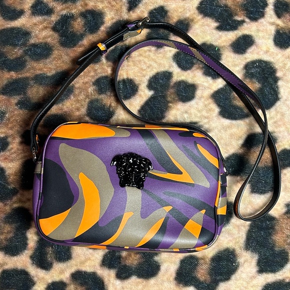 Versace Handbags - Versace Multicolor Leather Palazzo Medusa Camera Crossbody Bag
